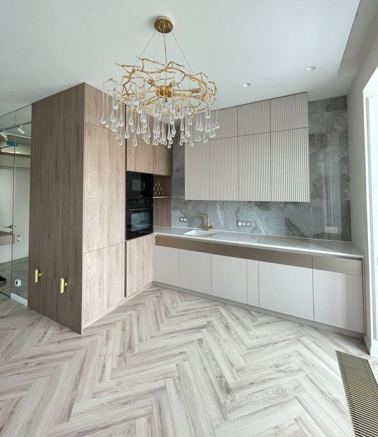 кухня фасад волна